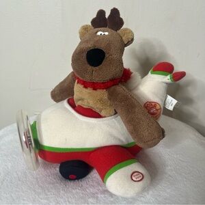 Hallmark Rodney Xmas Reindeer Polar Parcel Plane Plush‎ Working Lights Sounds